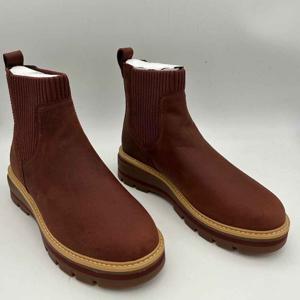 Timberland Womens Burgundy Chelsea Boots Size 6.5